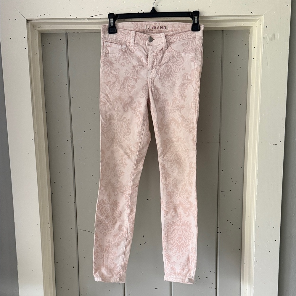 J Brand Light Pink Patterned Jeans
